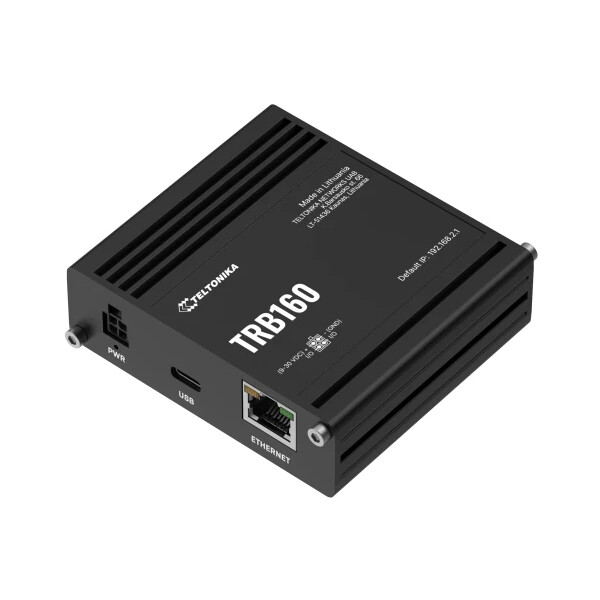 Teltonika TRB160 4G LTE Cat6 IoT-Gateway, Stahl, Aluminium, IP30, IP30, Extern, SMA