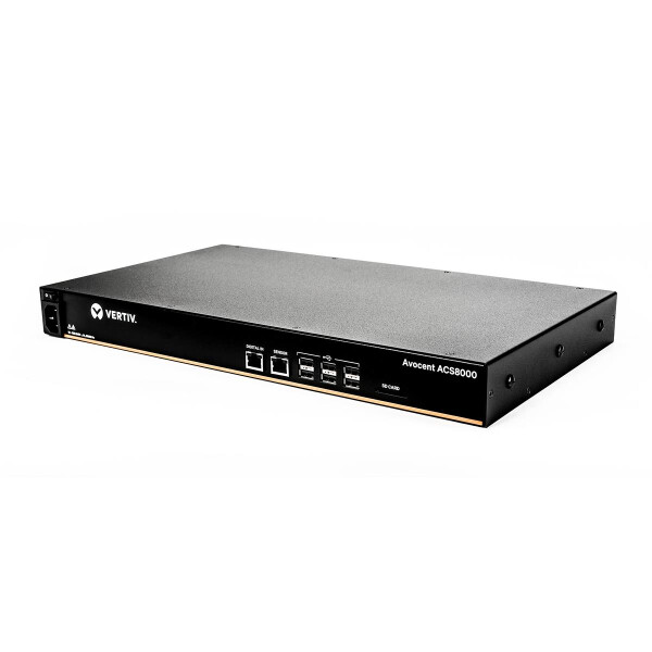 Vertiv Avocent ACS8048SAC-404, CLI, HTTP/ HTTPS, SNMP, LOCAL,LDAP,RADIUS,TACACS+ and OneTimePasswords(OTP), 3DES, 128-bit AES, 192-bit AES, 256-bit AES, AES, FIPS 140-2, HTTPS, IPSec, SHA-256, SNMP, SNMPv3,..., RJ-45, C13-Koppler, Eingebettetes LINUX