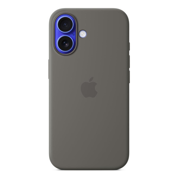 Apple iPhone 16 Silikon Case mit MagSafe – Steingrau, Cover, Apple, iPhone 16, 15,5 cm (6.1"), Grau