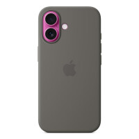 Apple iPhone 16 Silikon Case mit MagSafe – Steingrau, Cover, Apple, iPhone 16, 15,5 cm (6.1"), Grau