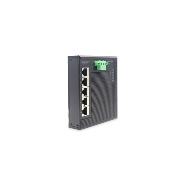 DIGITUS 5 Port Gigabit Ethernet  Netzwerk Switch Switch, Flat, Industrial, Unmanaged