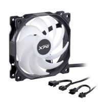 XPG VENTO 120 ARGB PWM (3er-Packung) Schwarz, Ventilator, 12 cm, 300 RPM, 1650 RPM, 62,33 cfm, Schwarz
