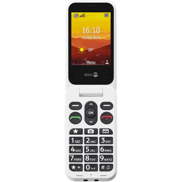 Doro Leva L30, Klappgehäuse, Single SIM, 7,11 cm (2.8"), 2 MP, 1150 mAh, Schwarz, Weiß