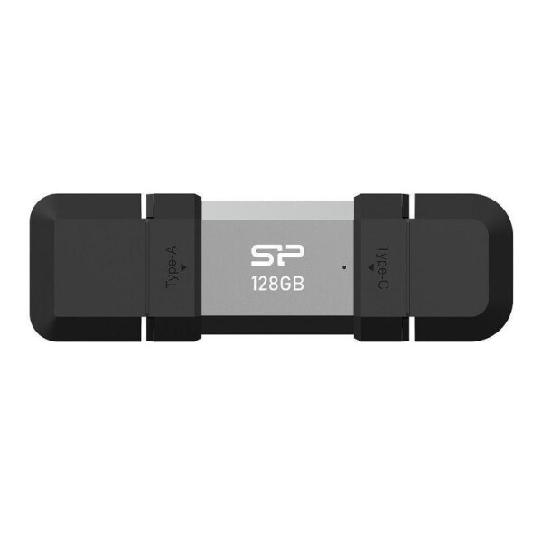 Silicon Power SP128GBUC3C51V1S, 128 GB, USB Type-A / USB Type-C, 3.2 Gen 1 (3.1 Gen 1), 120 MB/s, Kappe, Schwarz, Silber