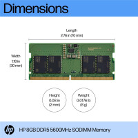 HP 8GB DDR5 5600 SODIMM Mem