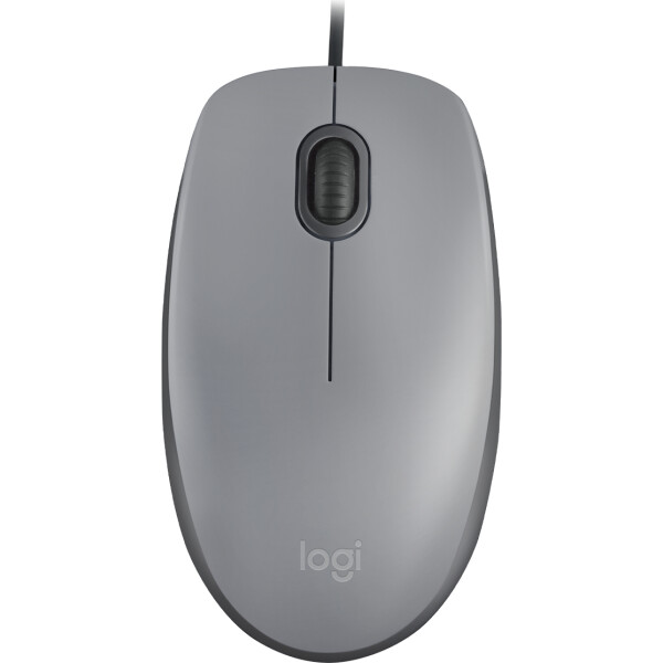 Logitech M110, Beidhändig, Optisch, USB Typ-A, 1000 DPI, Graphit, Grau