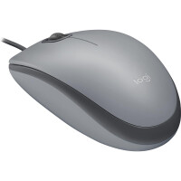 Logitech M110, Beidhändig, Optisch, USB Typ-A, 1000 DPI, Graphit, Grau