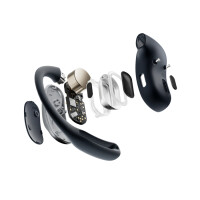 AfterShokz SHOKZ OpenFit Air, Kabellos, 50 - 16000 Hz, Anrufe/Musik/Sport/Alltag, Kopfhörer, Schwarz