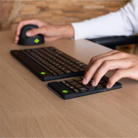 R-Go Tools Tastatur R-Go Numpad Break, ergonomischer Ziffernblock mit Pausensoftware, bluetooth, schwarz, Bluetooth, Universal, 1,5 m, Schwarz