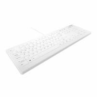 Cherry AK-C8112, Volle Größe (100%), Kabelgebunden, USB, Scherenschalter, QWERTY, Weiß