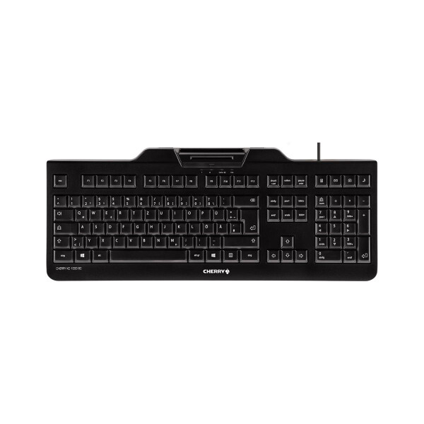 Cherry KC 1000 SC, Volle Größe (100%), Kabelgebunden, USB, QWERTY, Schwarz