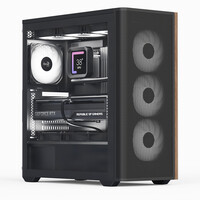 AEROCOOL ADVANCED TECHNOLOGIES D501A-G-BK-v2 schwarz/holz