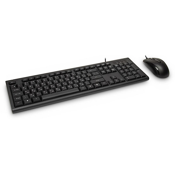 Inter-Tech KM-3149R, Volle Größe (100%), Kabelgebunden, USB, QWERTY, Schwarz, Maus enthalten