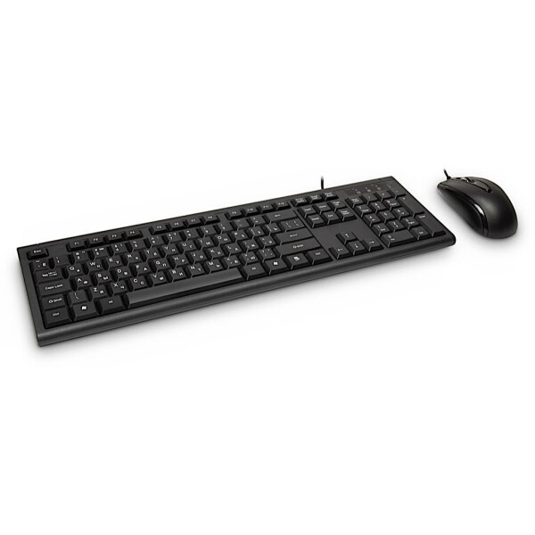 Inter-Tech KM-3149R, Volle Größe (100%), Kabelgebunden, USB, QWERTY, Schwarz, Maus enthalten