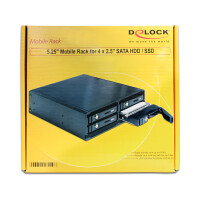 Delock 47220, Schwarz, 1 Lüfter, 6 Gbit/s, Leistung