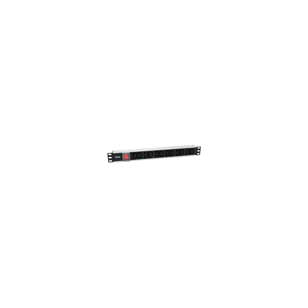 Equip Steckdosenleiste 19" 1HE 12fach mit Schuko+ Schalt A - Steckdosenleiste - 1,8 m