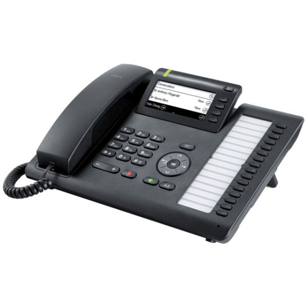 Unify OpenScape CP400, IP-Telefon, Schwarz, Kabelgebundenes Mobilteil, Linux, 1000 Eintragungen, Tasten