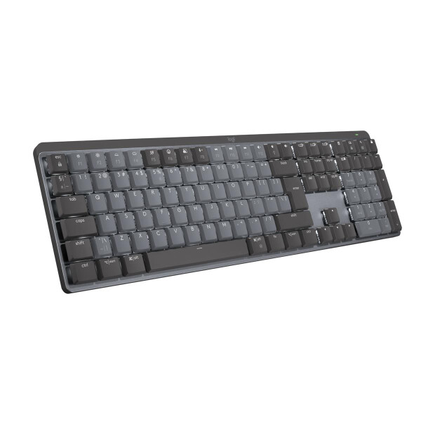 Logitech MX Mechanical, Kabellos, RF Wireless + Bluetooth, Mechanischer Switch, QWERTY, LED, Graphit, Grau