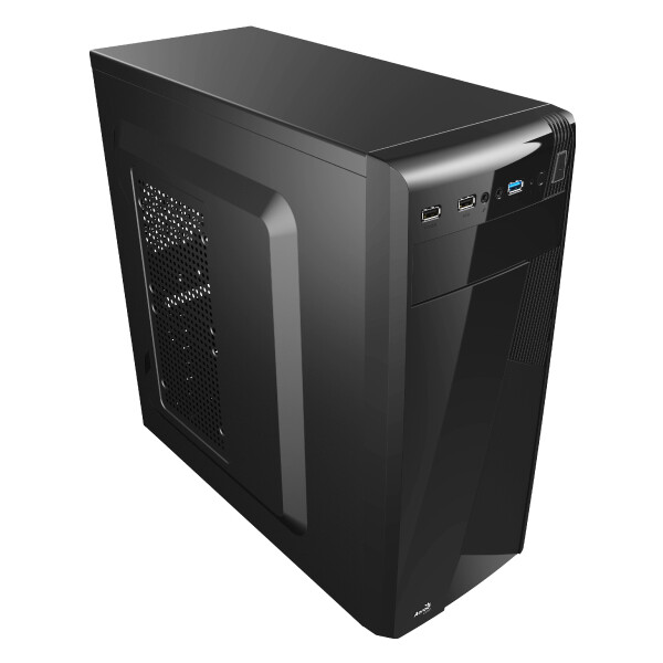 AEROCOOL ADVANCED TECHNOLOGIES Aerocool CS-1101, Midi Tower, PC, Schwarz, ATX, micro ATX, Mini-ATX, Stahl, 15 cm