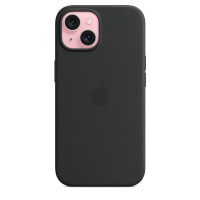 Apple iPhone 15 Silikon Case mit MagSafe – Schwarz,...