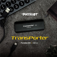 PATRIOT Memory Patriot Transporter, 4 TB, USB Typ-C, 3.2 Gen 2 (3.1 Gen 2), 1000 MB/s, Schwarz