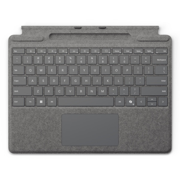 Microsoft Surface Pro Keyboard with pen storage, QWERTZ, Deutsch, Touchpad, Microsoft, Surface Pro (11 Edition); Surface Pro 10; Surface Pro 9; Surface Pro 8, Platin
