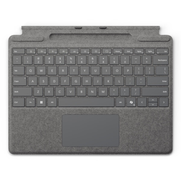 Microsoft Surface Pro Keyboard with pen storage, QWERTZ, Deutsch, Touchpad, Microsoft, Surface Pro (11 Edition); Surface Pro 10; Surface Pro 9; Surface Pro 8, Platin