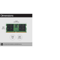 HP 16GB DDR5 5600MHz SODIMM Memory, 16 GB, 1 x 16 GB, DDR5, 5600 MHz, 262-pin SO-DIMM