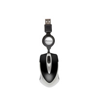 Verbatim Go Mini Optical Travel Mouse – Schwarz, Beidhändig, Optisch, USB Typ-A, 1000 DPI