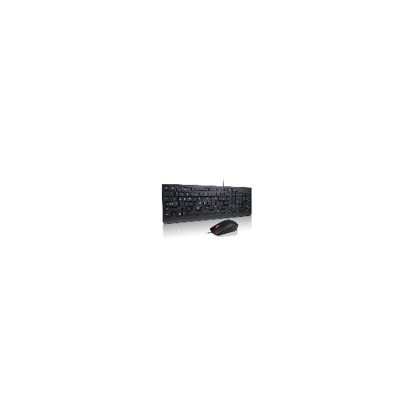 Lenovo 4X30L79922, Volle Größe (100%), Kabelgebunden, USB, QWERTY, Schwarz, Maus enthalten