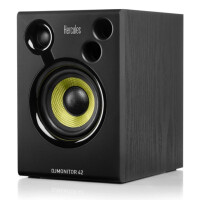 Hercules DJMonitor 42, 60 - 20000 Hz, 40 W, 80 W, 10,2 cm (4"), Schwarz, MDF-Platten