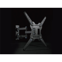 Equip 23"-55" Vollbewegliche TV-Wandhalterung, 100 x 100 mm, 400 x 400 mm, -10 - 3°, -90 - 90°, Edelstahl, Schwarz