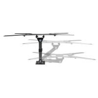 Equip 23"-55" Vollbewegliche TV-Wandhalterung, 100 x 100 mm, 400 x 400 mm, -8 - 5°, -90 - 90°, Edelstahl, Schwarz
