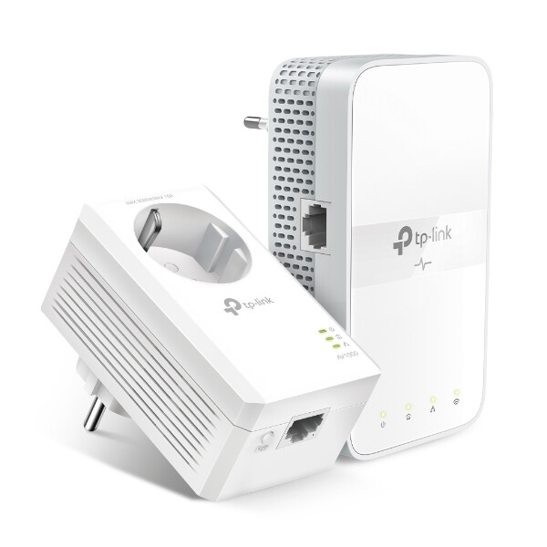 TP-LINK AC1200 AV1000 Gigabit WLAN Powerline Adapter Kit mit Steckdose, 1000 Mbit/s, IEEE 1901, IEEE 802.3, IEEE 802.3ab, IEEE 802.3u, Type E/F, Gigabit Ethernet, 10,100,1000 Mbit/s, Wi-Fi 5 (802.11ac)