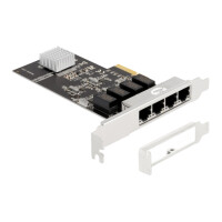 Delock PCI Express x4 Karte 4 x RJ45 Gigabit LAN RTL8111,...