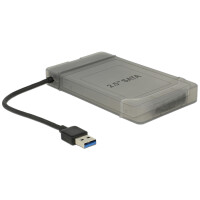 Delock 62742, USB Typ-A, SATA, Schwarz, Grau, 0,15 m,...