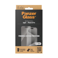 PanzerGlass ® Displayschutz iPhone 15 Pro | Classic Fit, Apple, Apple - iPhone 15 Pro, Trockene Anwendung, Kratzresistent, Schockresistent, Transparent, 1 Stück(e)