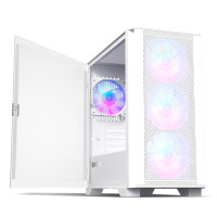 MONTECH Air 100 ARGB, Mini Tower, PC, Weiß, micro ATX, Micro-ITX, Gaming, Blau, Grün, Rot