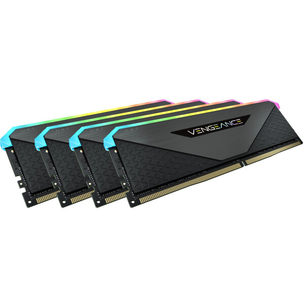 Corsair Vengeance RGB CMN128GX4M4Z3600C18, 128 GB, 4 x 32 GB, DDR4, 3600 MHz, 288-pin DIMM, Schwarz