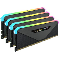 Corsair Vengeance RGB CMN128GX4M4Z3600C18, 128 GB, 4 x 32 GB, DDR4, 3600 MHz, 288-pin DIMM, Schwarz