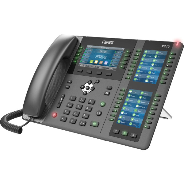 Fanvil X210 V2, IP-Telefon, Schwarz, Kabelgebundenes Mobilteil, Tisch/Wand, 20 Zeilen, 2000 Eintragungen