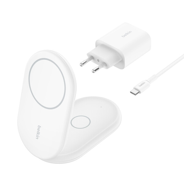 Belkin Boostcharge Qi2 15w Mag 2in1 Stand WH
