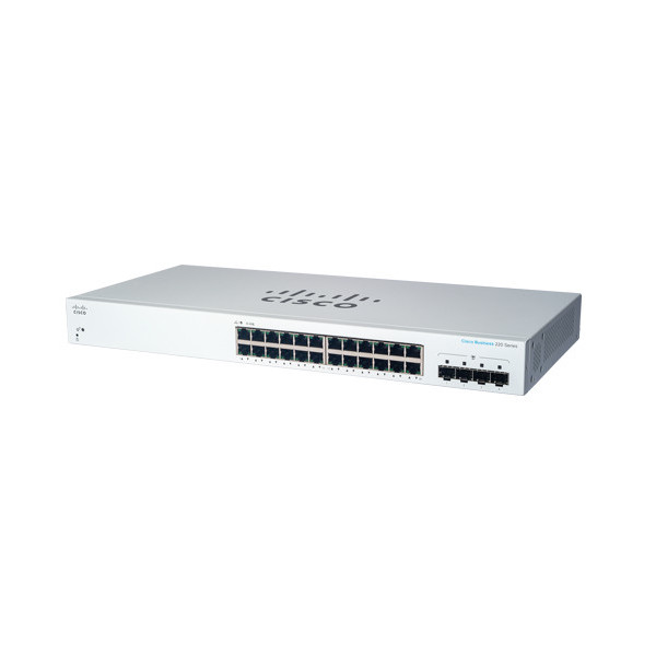 Cisco CBS220-24T-4G, Managed, L2, Gigabit Ethernet (10/100/1000), Rack-Einbau, 1U