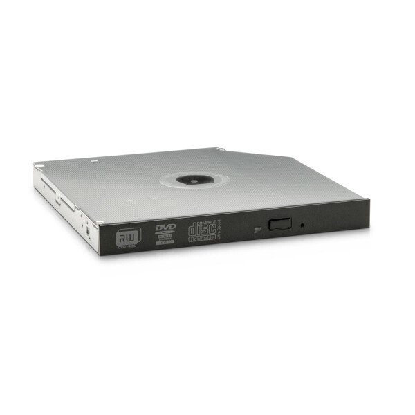 HP Slim-SuperMulti-DVD-Brenner, 9,5 mm, Schwarz, Metallisch, Ablage, Horizontal, Desktop, DVD Super Multi, SATA