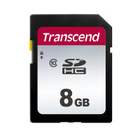 Transcend 300S, 8 GB, SDHC, Klasse 10, NAND, 20 MB/s, 10...