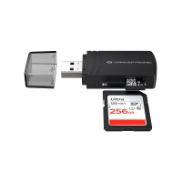 Conceptronic BIAN06B SD TF/MicroSD 4.0 Kartenleser, UHS-II, USB 3.0, 5Gbps, MicroSD (TransFlash), MicroSDHC, MicroSDXC, SD, SDHC, SDXC, Schwarz, 5000 Mbit/s, USB 3.2 Gen 1 (3.1 Gen 1) Type-A, 26,5 mm, 10,5 mm