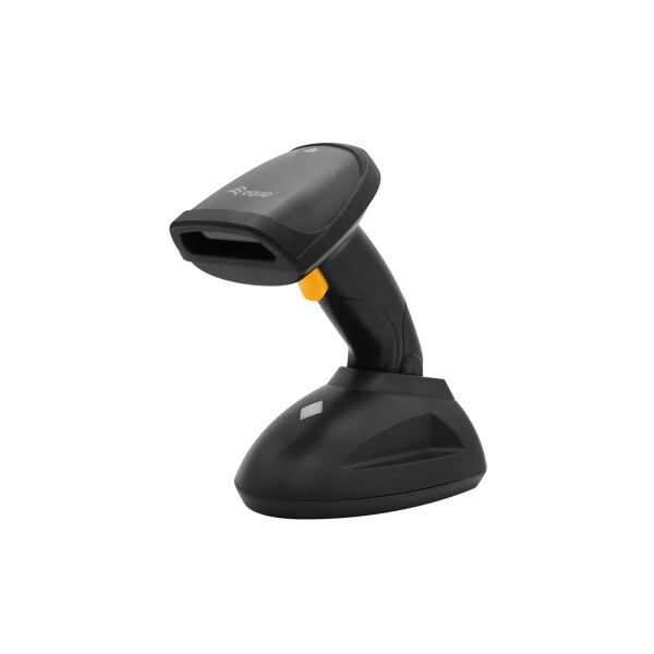 Equip Drahtloser 1D Laser-Barcodescanner, Weite Entfernung, mit Ständer, Tragbares Barcodelesegerät, 1D, LED, Codabar, Code 11, Code 128, Code 39, Code 93, EAN 128, EAN-13, EAN-8, GS1 DataBar, ISBN, ISSN,..., Auto-induction, Ständig, Manuell, 70 cm
