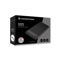 Conceptronic DANTE06B 2,5-Zoll-Festplattenbox USB 3.0, HDD / SSD-Gehäuse, 2.5", Serial ATA III, 6 Gbit/s, USB Anschluss, Schwarz