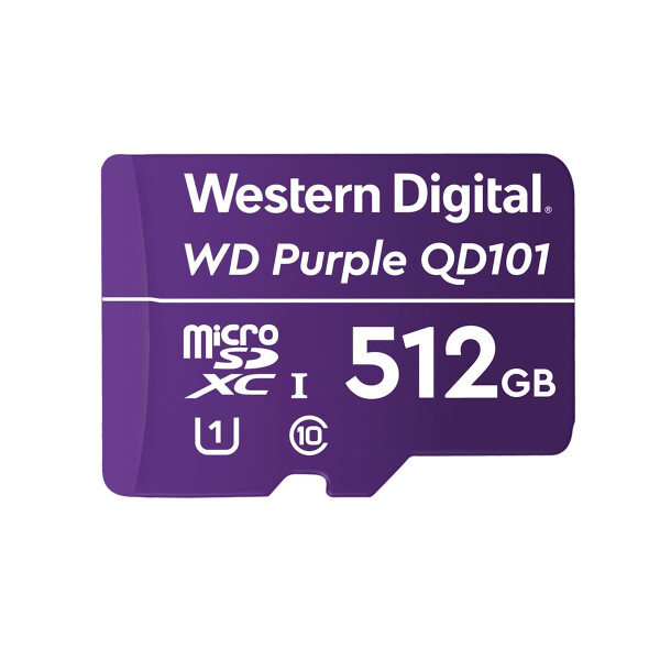 WD WD Purple SC QD101, 512 GB, MicroSDXC, Klasse 10, Class 1 (U1), Violett