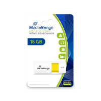 MEDIARANGE MR972, 16 GB, USB Typ-A, 2.0, 12 MB/s, Dia, Weiß, Gelb
